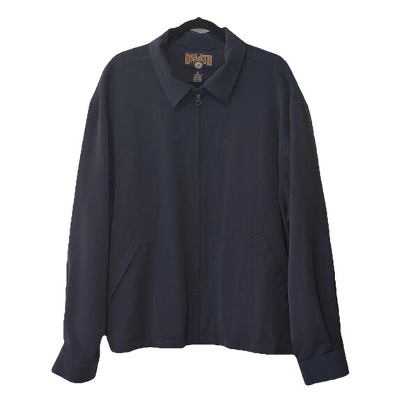 Duluth Trading Co Men’s XL Navy Blue Zip Jacket Stretch Lined Pockets Excellent - Picture 1 of 8